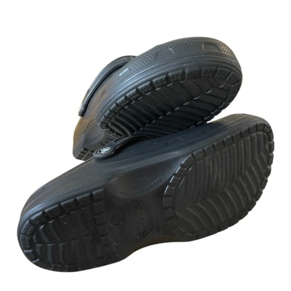 Crocs Classic Lined Slip On Clogs Shoes Sandals‎ Black Men’s 10-Women’s 12